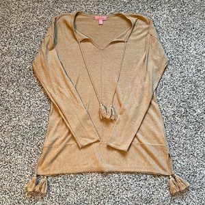 Lilly Pulitzer Tan Long Sleeve Top
